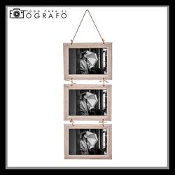 PORTARRETRATO TRIPLE CON SOGA 10X15 + FOTOS